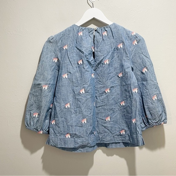 J CREW CREWCUTS Girls Size 14 Clothing Lot Striped Dress & Chambray Unicorn Top - Picture 8 of 13